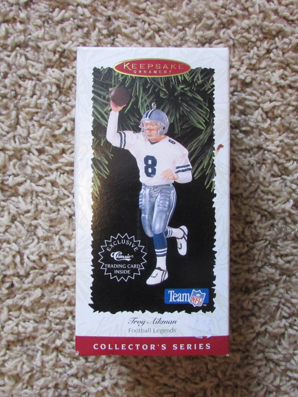 NEW 1996 Troy Aikman Football Legends Hallmark Ornament Second in Series w/card!